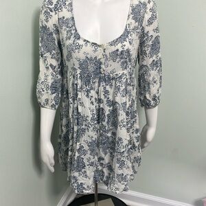 Ralph Lauren Denim and Supply blue & white print dress size small